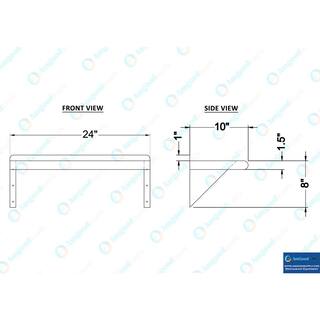 AMGOOD 10 in. x 24 in. Stainless Steel Wall Shelf. Kitchen Restaurant Garage Laundry Metal Shelf with Brackets AMG WS-1024