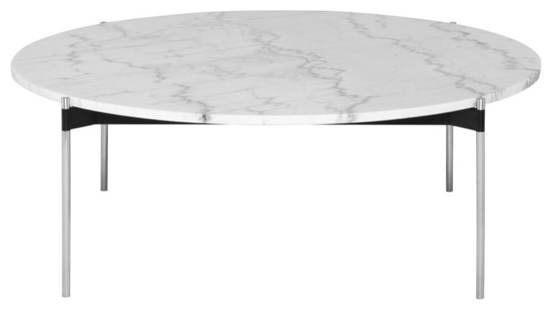 Brunello Coffee Table White Marble Top   Contemporary   Coffee Tables   by Virgil Stanis Design  Houzz