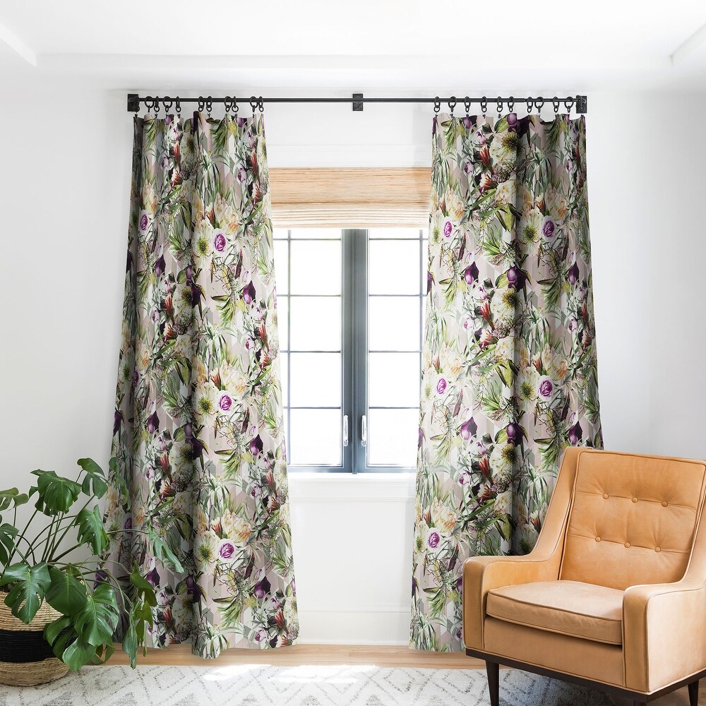 1 piece Blackout Wild Vintage Bloom In Geometric Made to Order Curtain Panel