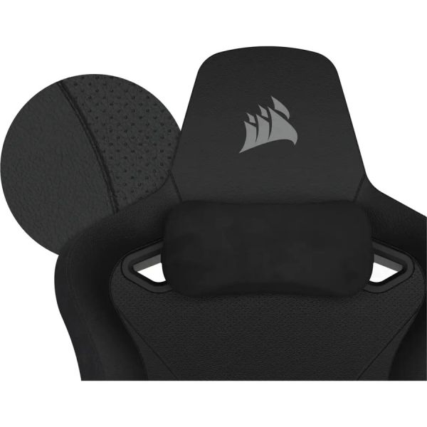 Corsair TC200 Gaming Chair - Plush Leatherette - Black/Black