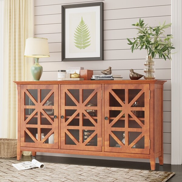 Modern Console Table Sideboard for Living Room With 3 Doors