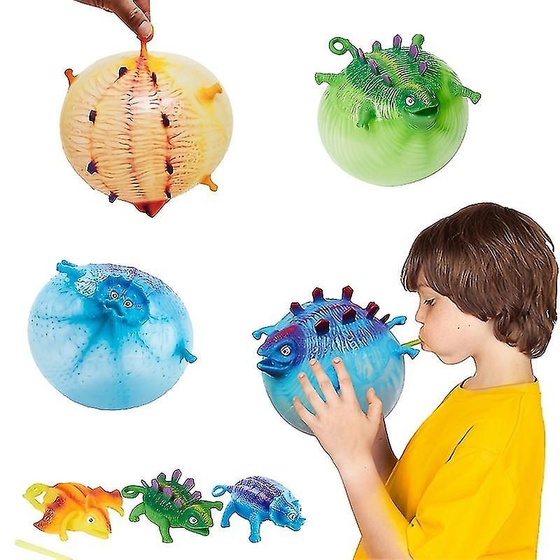 12pcs Inflatable Animal Dinosaur Bobo Ball， Creative Fun Party Game Toys