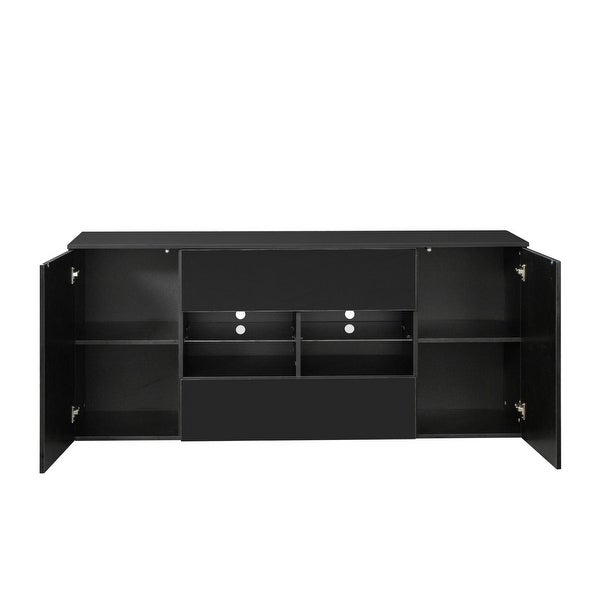 TV cabinet with double doors and drawers is suitable for living room and bedroom