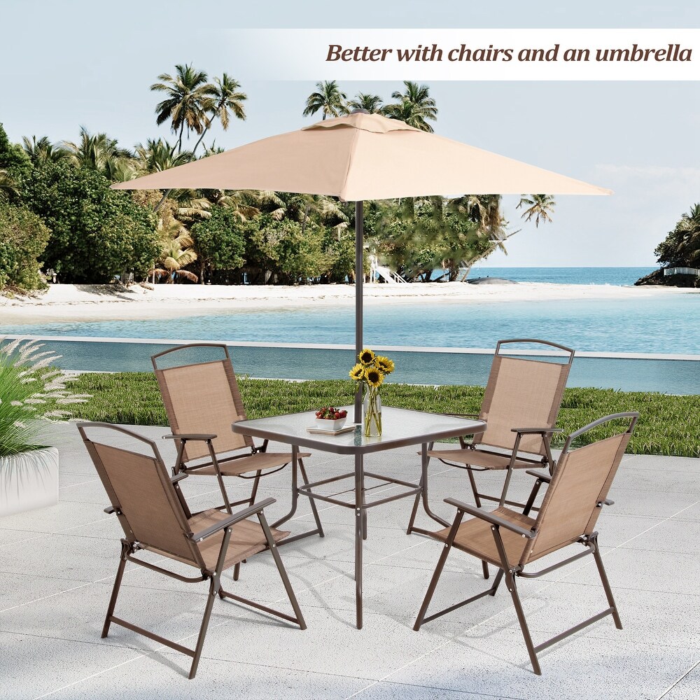 VredHom Patio Dining Table with Umbrella Hole