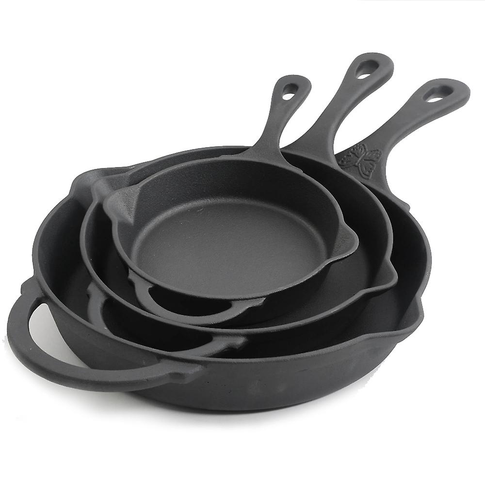 3-piece Cast Iron Pans Set