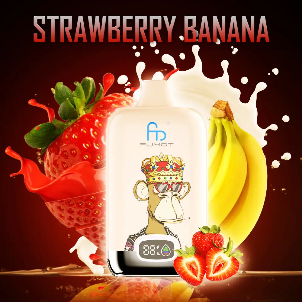 Fumot Tornado Digital Box 12000 Puffs - Strawberry-Banana