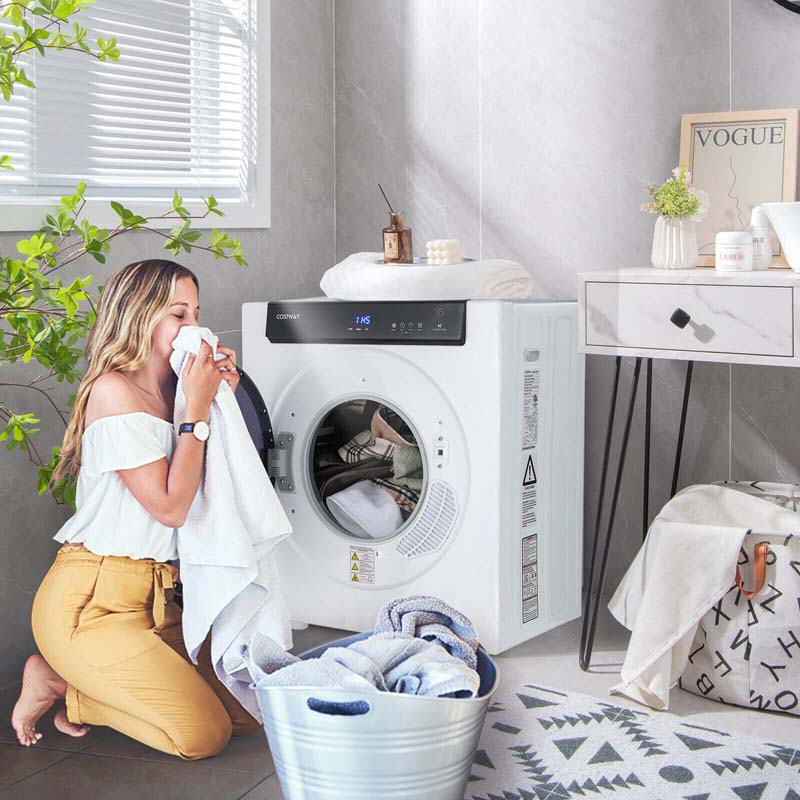 8.8 lbs Portable Clothes Dryer with Touch Panel, 1400W Front Load Tumble Laundry Dryer for Apartment Dorm