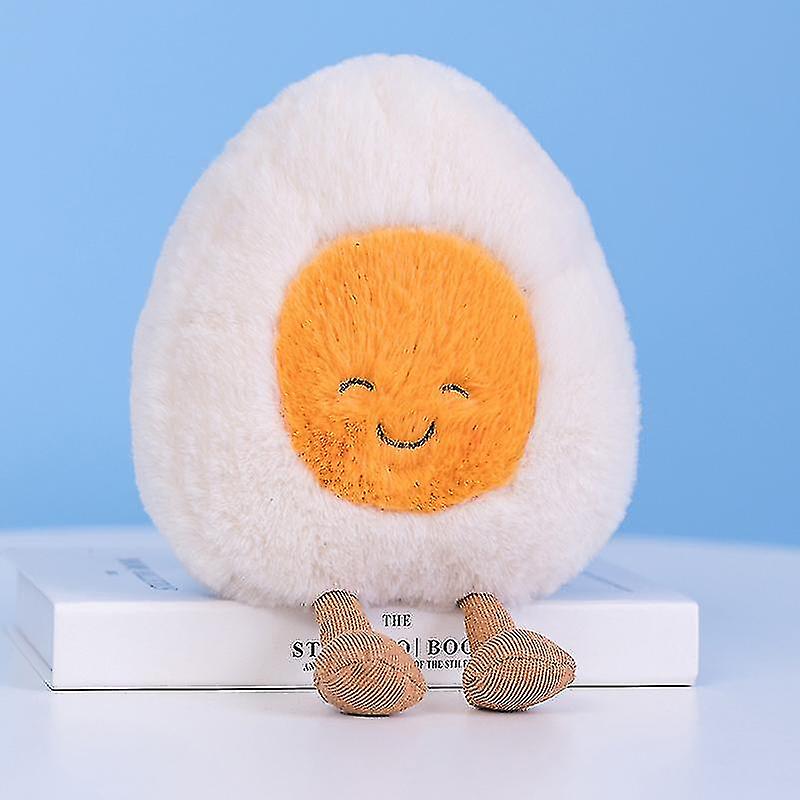 Fluffy Super Soft Boiled Egg Plush Cuddly Plushies Doll Stuffed Food Long Plush Different Emotions Baby Appease Toys Kids Shy Egg