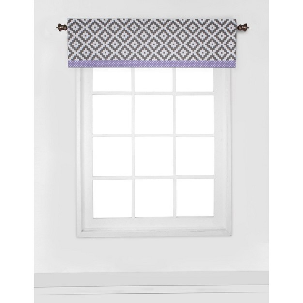 Bacati Love Grey lilac Window Valance