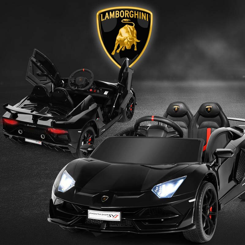 Licensed Lamborghini SVJ Kids Ride-On Car, 12V Battery Powered Sports Car Toy with Trunk & Remote