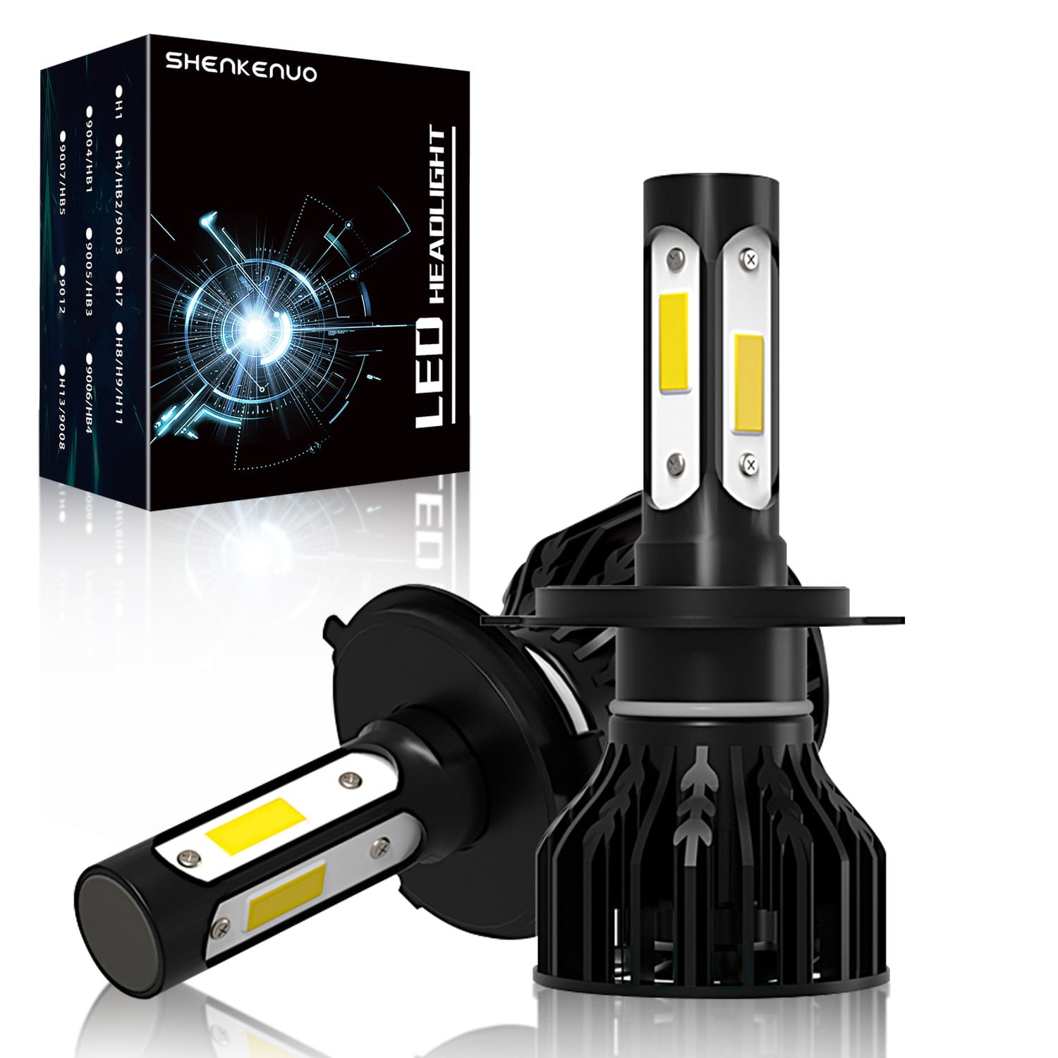 For Toyota Tundra 2014-2020 LED Headlight Bulbs 9003/H4 High Beam and Low Beam 2pc