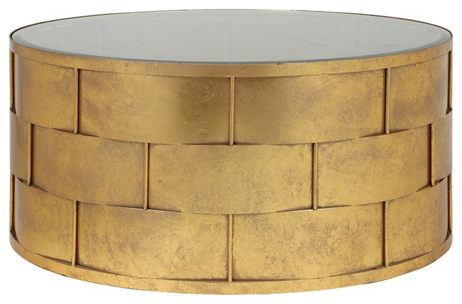 American Home Classic Margot Traditional Metal Coffee Table in Gold Leaf   Contemporary   Coffee Tables   by Homesquare  Houzz