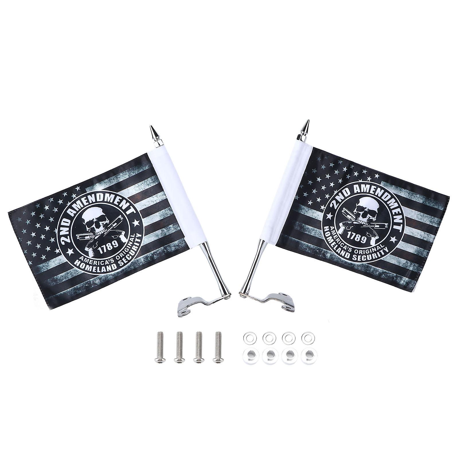 Trunk Lid Flag Pole Mount Kit With Homeland Security Flag L R Replacement For Gold Wing Tour Dct 20182020