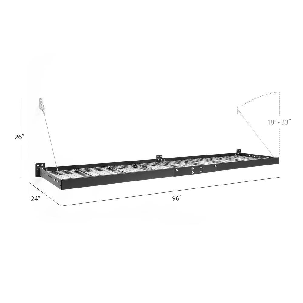 NewAge Products Pro Series 4 ft. x 8 ft. and 2 ft. x 8 ft. Steel Garage Wall Shelving (2-Pack) 40408