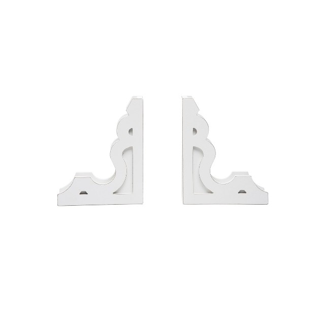 Set Of 2 Wood Corbel Bookends Foreside Home amp Garden