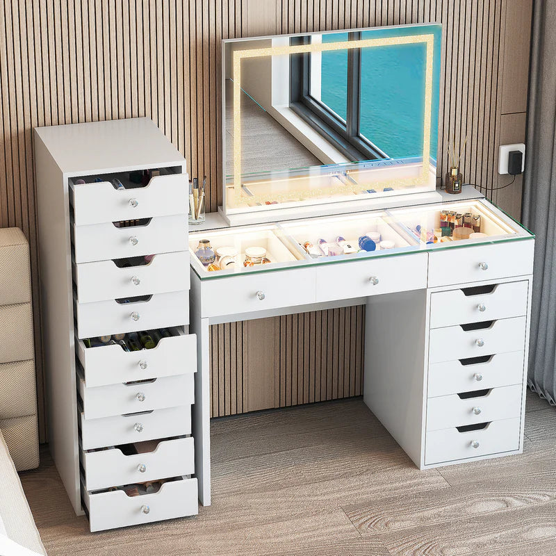 9-Drawer Makeup Vanity Storage Unit  VNT-9DRAWER-WHT