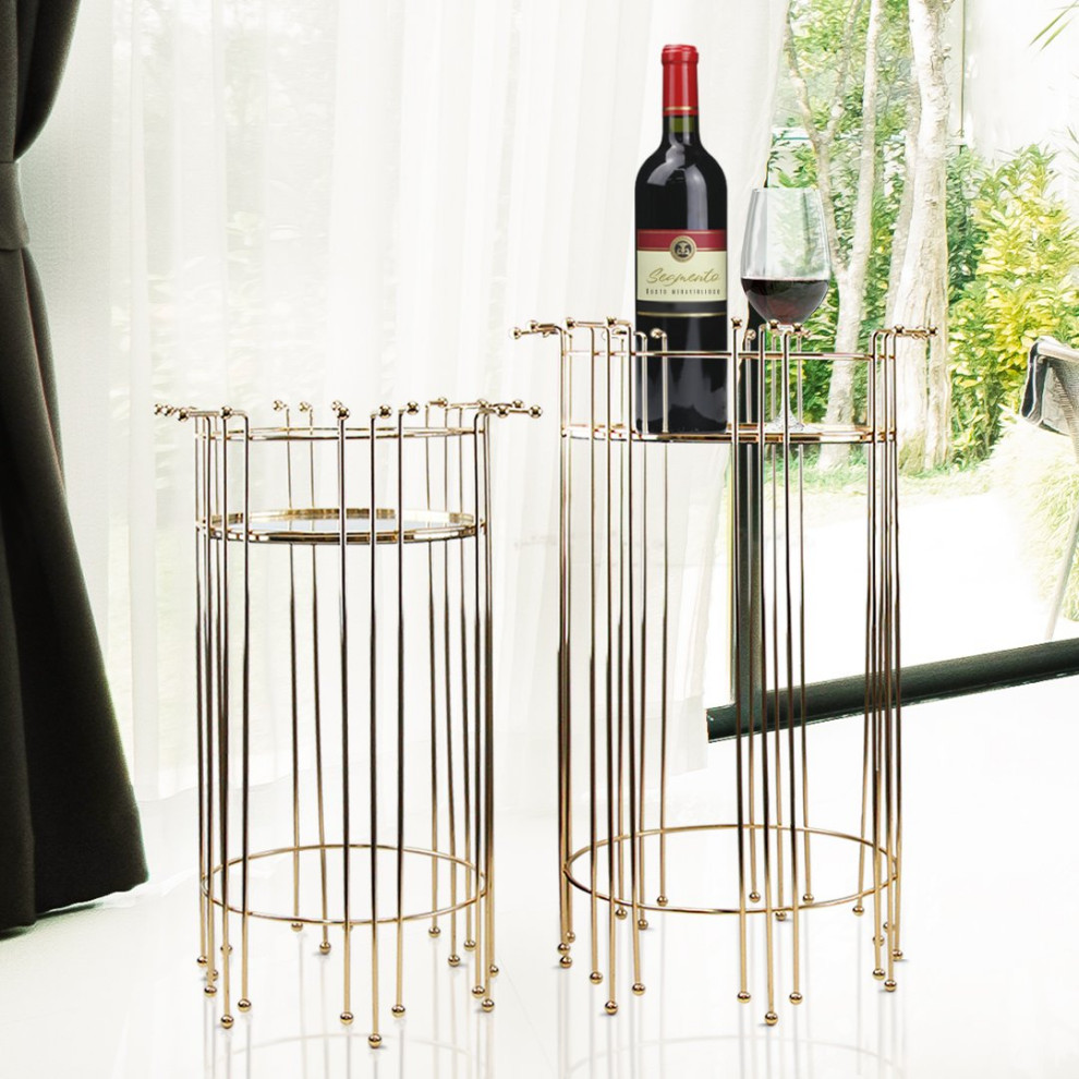 Orchestral Stand  2 Piece Set   Contemporary   Plant Stands And Telephone Tables   by Galorehome  Houzz