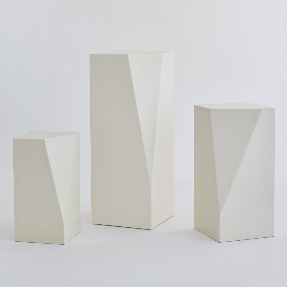 Facet Pedestal   Contemporary   Plant Stands And Telephone Tables   by Benjamin Rugs and Furniture  Houzz