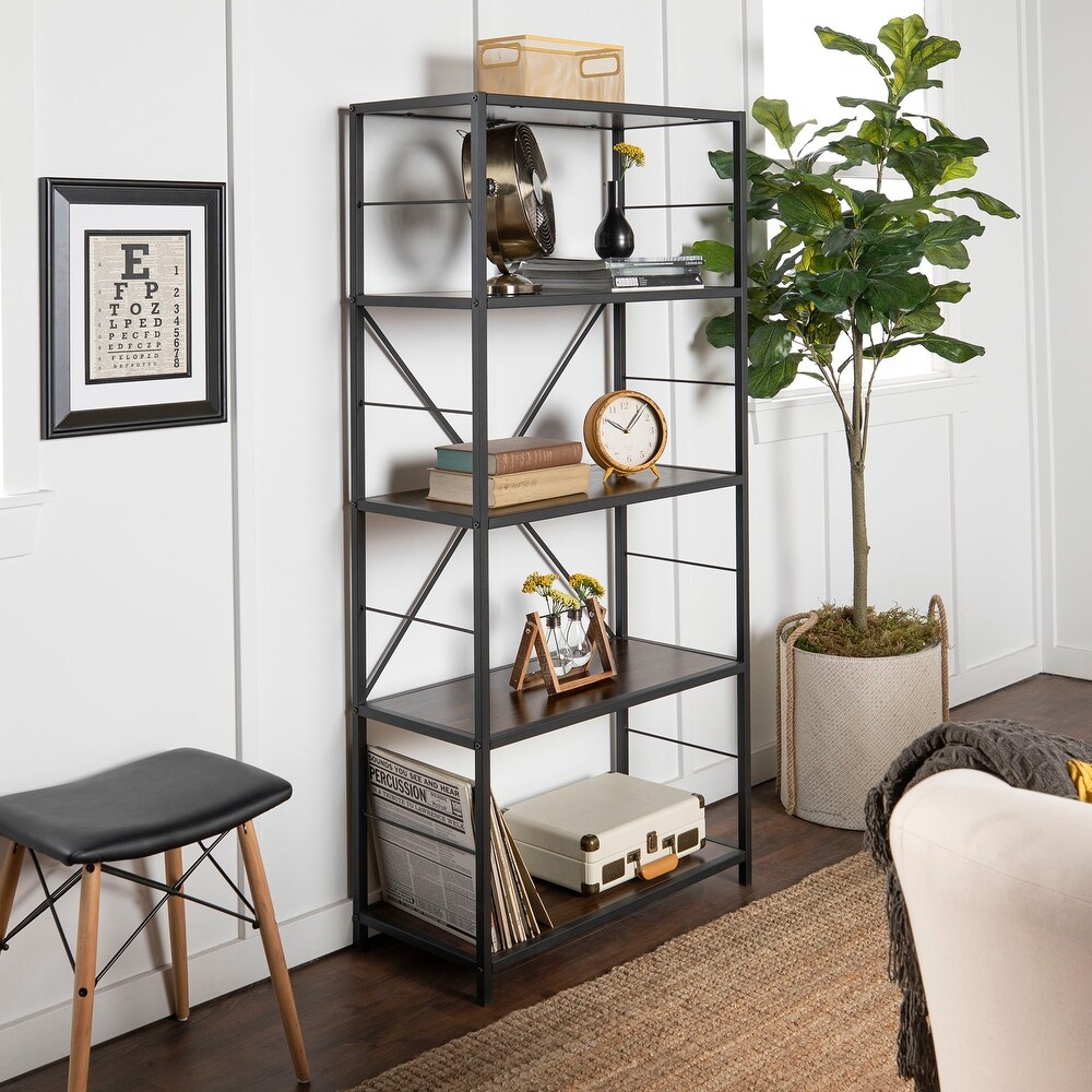 Middlebrook Designs Ora Industrial Rustic Bookshelf