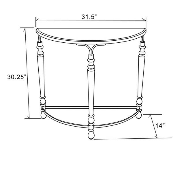 The Gray Barn Robin Road Wood Rustic Half Moon Table