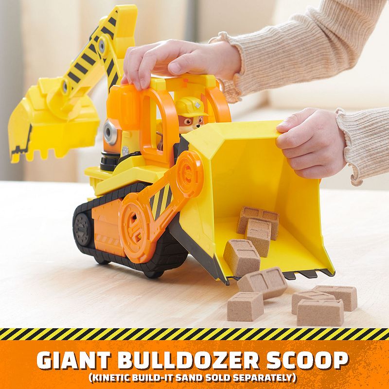 PAW Patrol Rubble's Bark Yard Deluxe Bulldozer Toy with Rubble Action Figure