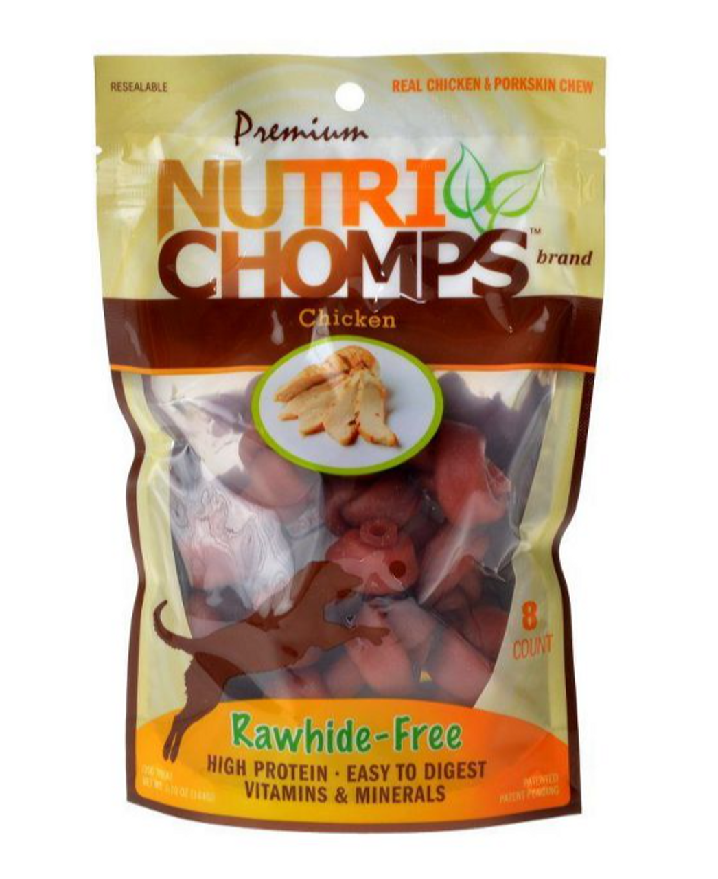 NutriChomps Chicken Flavor Mini Knots Dog Chews， 8 ct.