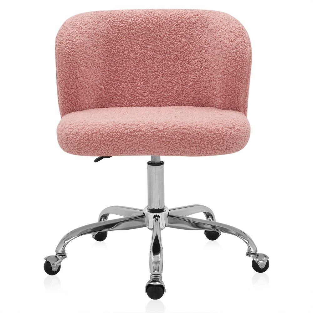 BELLEZE Aston Boucle Desk Chair Swivel Adjustable Height  8 Options