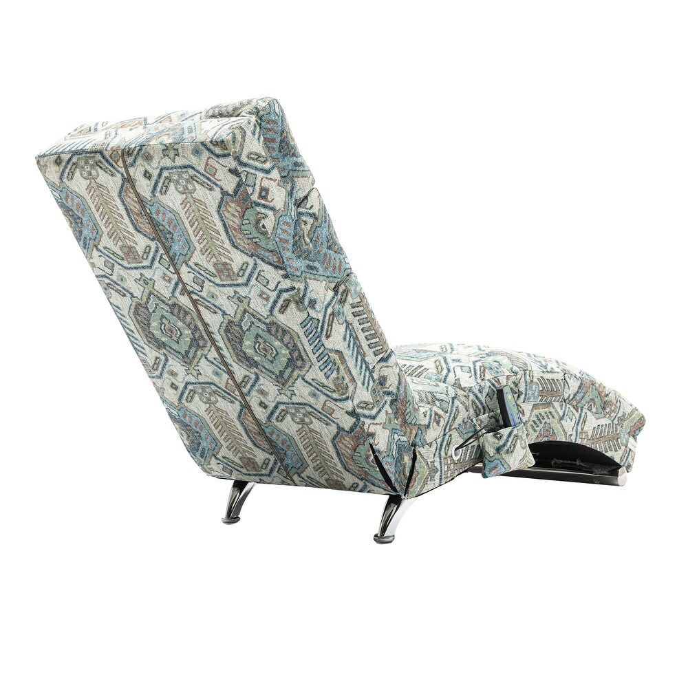 Modern Linen Chaise Lounge Chair Indoor Long Lounger for Living Room Office