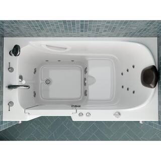 Universal Tubs Safe Premier 59.6 in. x 60 in. x 32 in. Left Drain Walk-in Whirlpool Bathtub in White HD3260LWH-CP