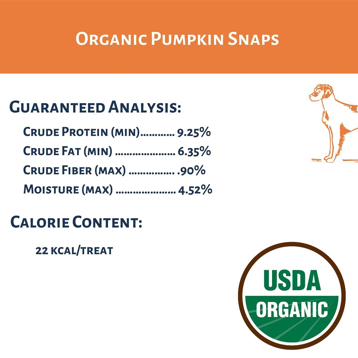 Dog Mamma’s Organic Pumpkin Snaps Dog Treats