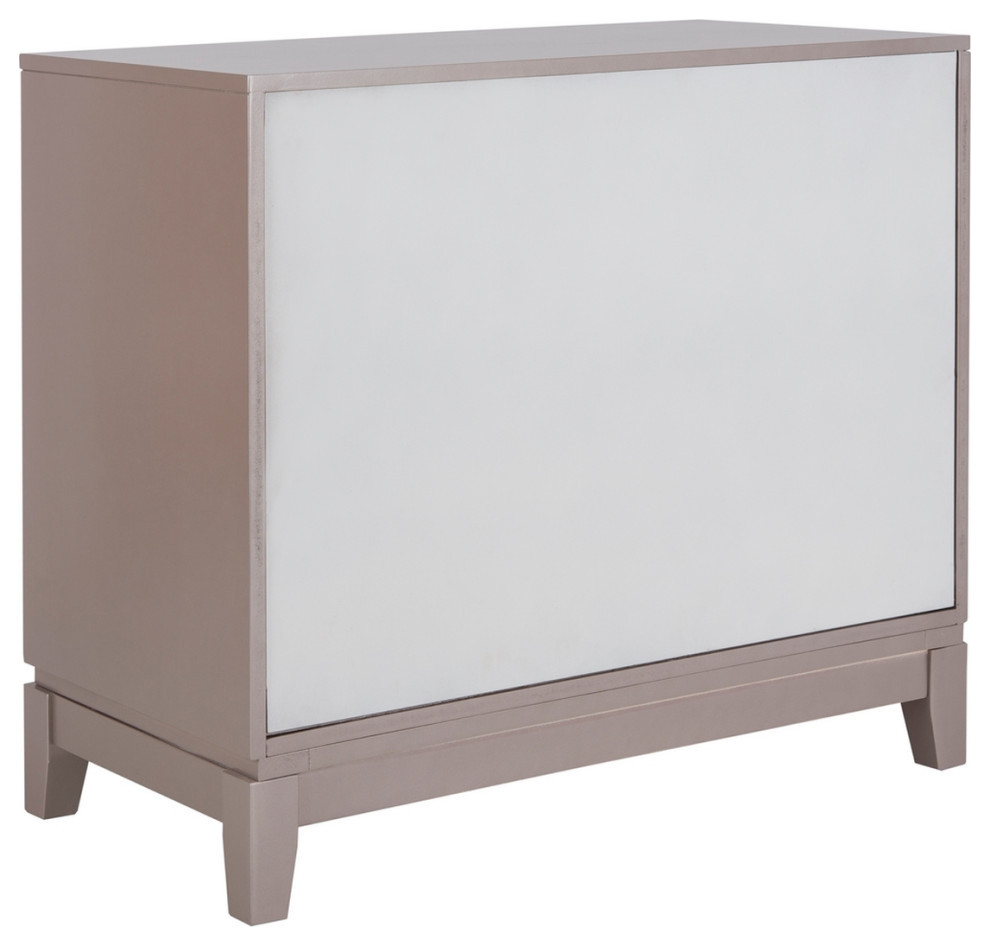 Kay 2 Door Chest Champagne/ Mirror   Modern   Accent Chests And Cabinets   by Virgil Stanis Design  Houzz