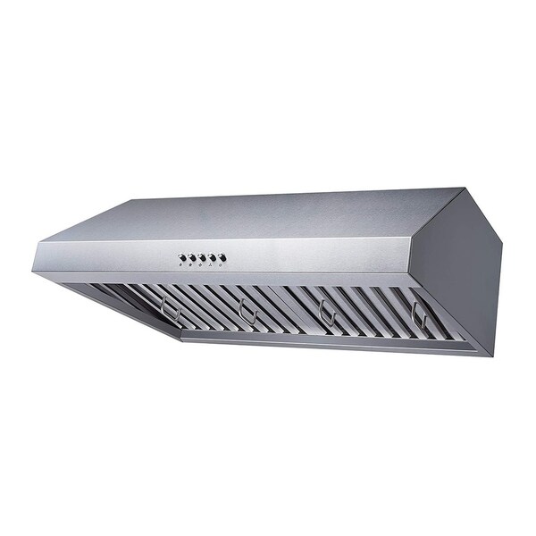 Winflo 30 in. 298 CFM Ductecd Stainless Steel Under Cabinet Range Hood with Baffle Filters