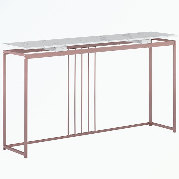 Console Table， Extra Long Entryway Table with Metal Frame