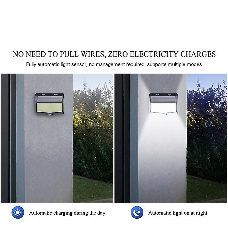 468 Led Solar Light Human Motion Sensor Ip65 Waterproof Outdoor Automatic Lighting Garden Street Light