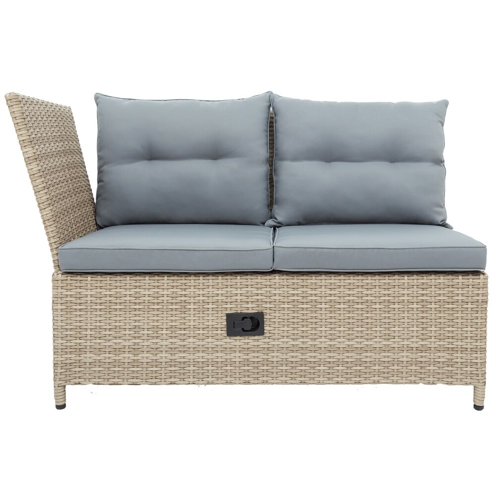 4 Piece  Weather PE Wicker Rattan Sofa Set