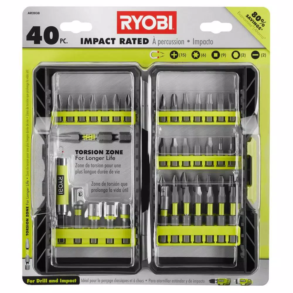 RYOBI 18-Volt Cordless ONE+ 1/2 in. Drill/Driver Kit w/(1) 1.5 Ah Battery and Charger and Impact Rated Driving Kit (40-Piece) and#8211; XDC Depot