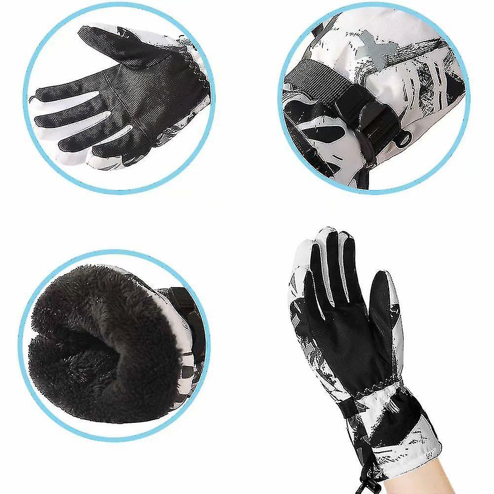 Winter Ski Gloves Warm Lining Windproof Waterproof Snow Gloves