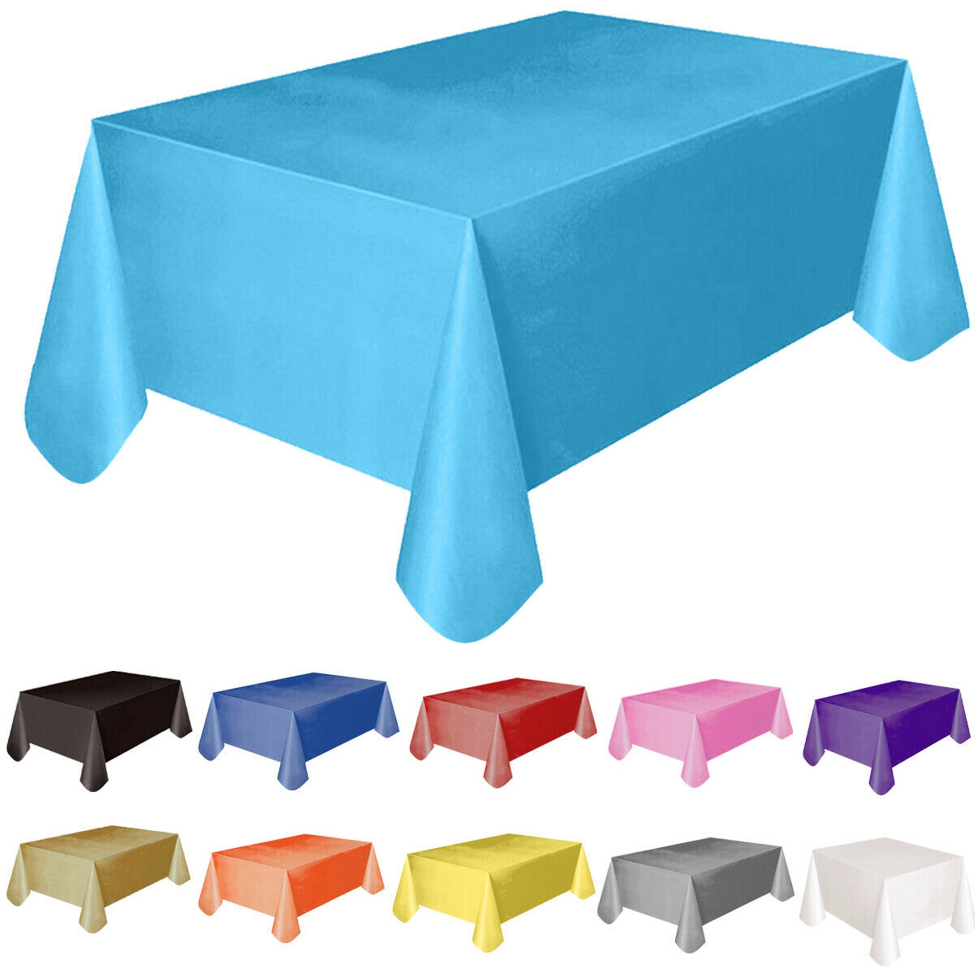 KelaJuan Waterproof Tablecloth Solid Color Stain Resistant Square Plastic Kitchen Holiday Party Utensils