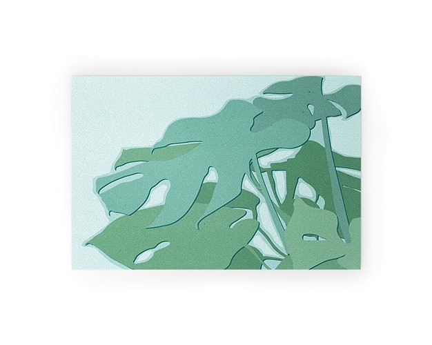 Mile High Studio Minimal Monstera Leaves Green Welcome Mat Society6