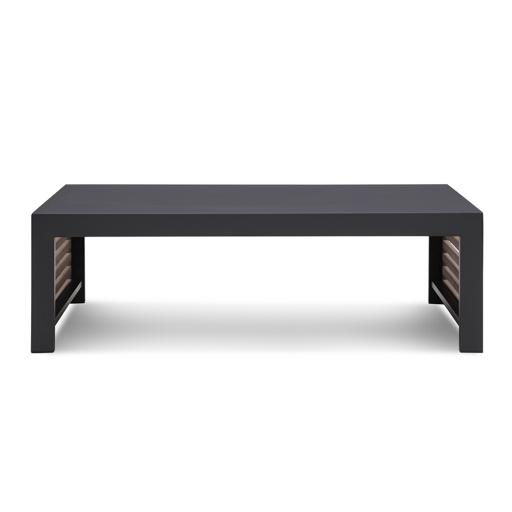 Cadora Teak Outdoor Coffee Table with Custom Cover