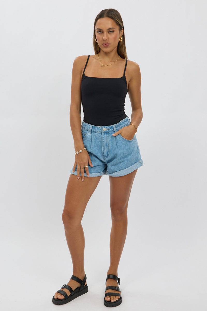 Black Bodysuit Sleeveless Supersoft