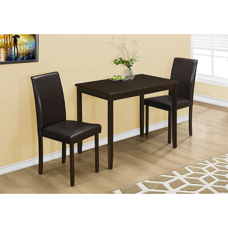 Monarch 3-Piece Dining Set with Parson Chairs