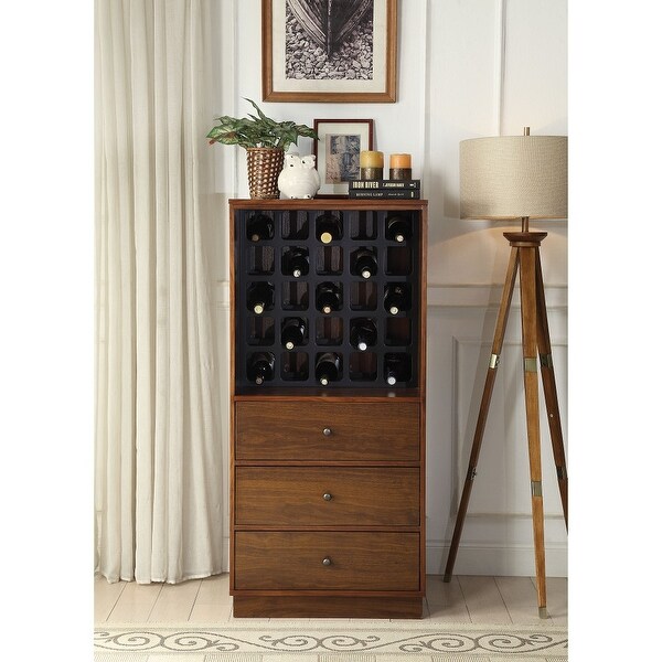 Wiesta Wine Cabinet Wine Rack in Walnut with Drawers 24