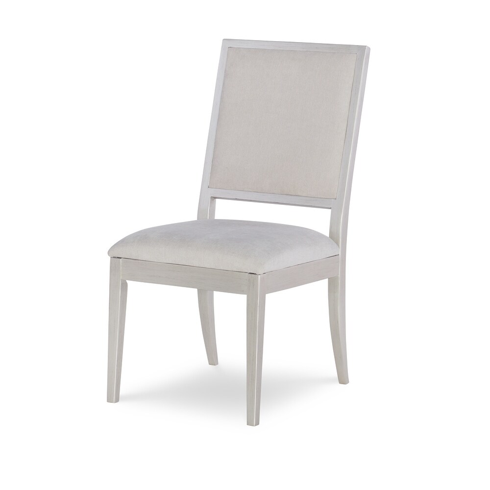 Cinema by Rachael Ray Upholstered Side Chair in Shadow Grey Finish Wood (Set of 2)