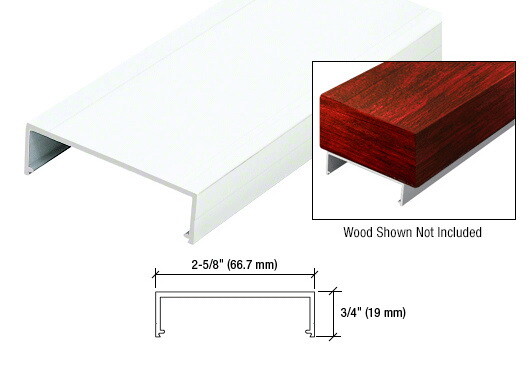 CRL WD241W Hansen Sky White Wood Top Rail 241 Lon...