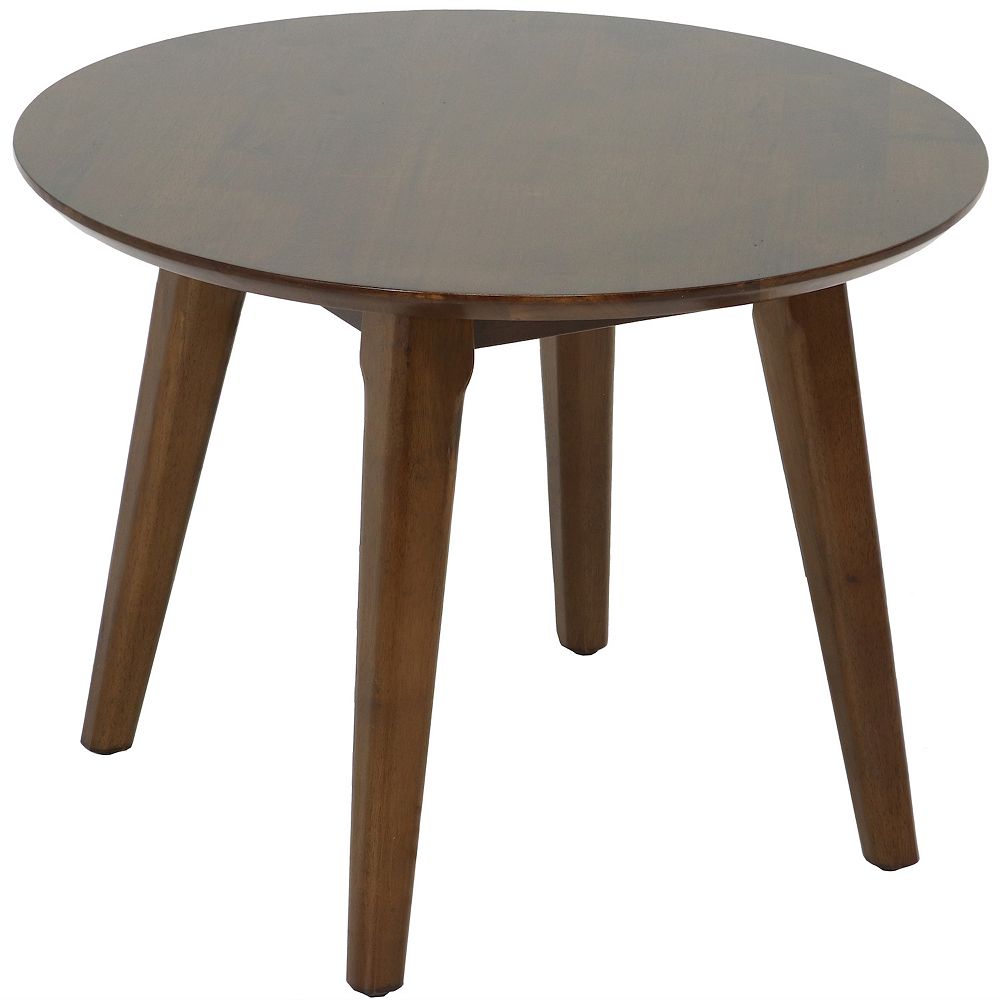 Sunnydaze Cosmo Wood Round Coffee Table - Dark Walnut - 23.5 in