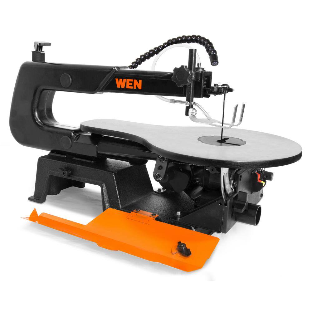 WEN 16 in. Variable Speed Scroll Saw with Easy-Access Blade Changes and Work Light 3923