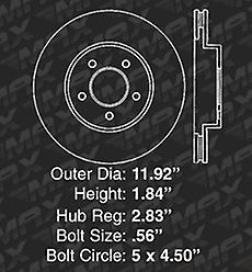 Max Brakes Cross Drilled Rotors  Front Performance Brake Rotors SY061021 [Fits:2005 - 2012 Ford Escape