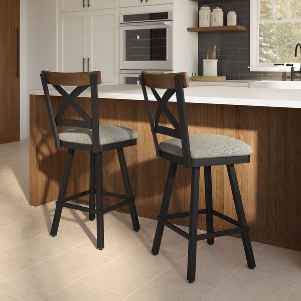 Amisco Snyder Swivel Counter and Bar Stool