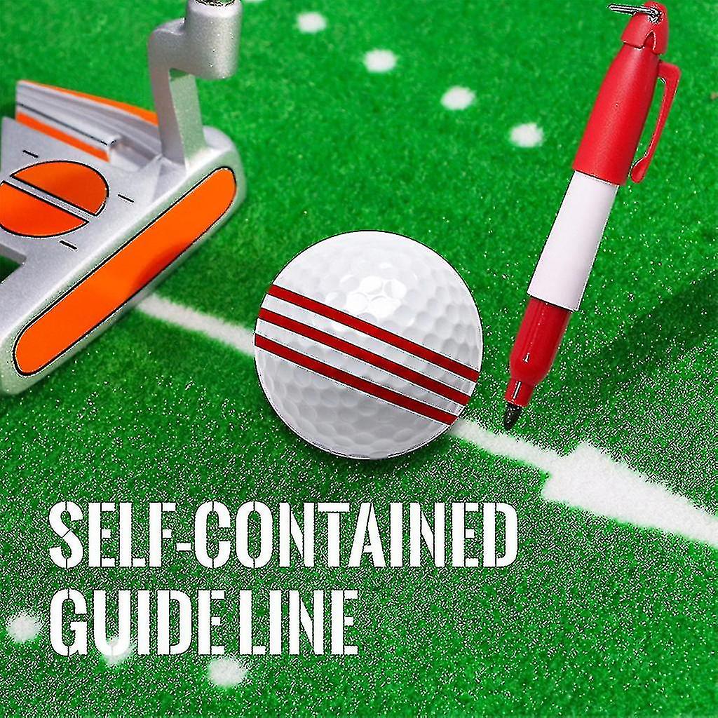 2pcs Golf Ball Line Marker Drawing Template Alignment Putting Marking Liner Set